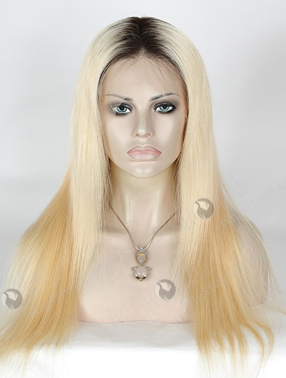 In Stock Indian Remy Hair 20" Straight T-Natural/613# Lace Front Wig SLF-01268