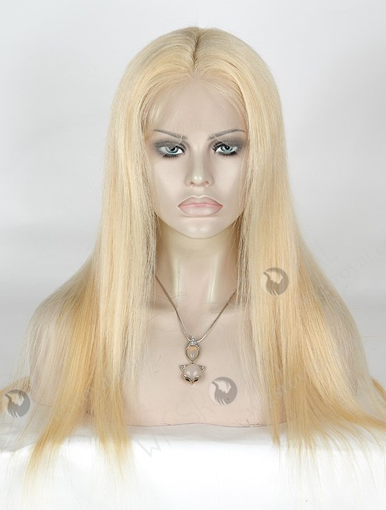In Stock Indian Remy Hair 22" Straight Color 613# Lace Front Wig SLF-01265-1005