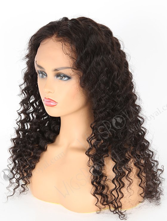 In Stock Indian Remy Hair 20" Deep Curl Natural Color Lace Front Wig SLF-01251-1053