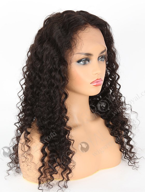 In Stock Indian Remy Hair 20" Deep Curl Natural Color Lace Front Wig SLF-01251-1056