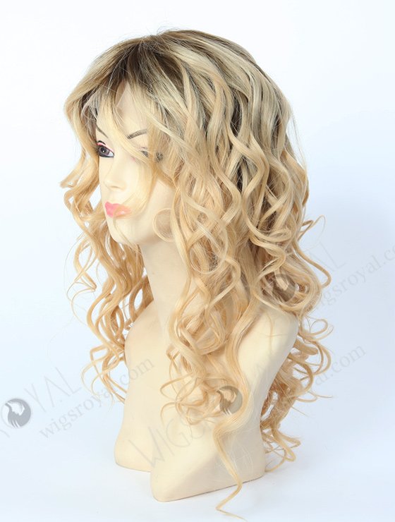 Dark Roots Blonde Curly Wigs For White Women WR-LW-030-1519