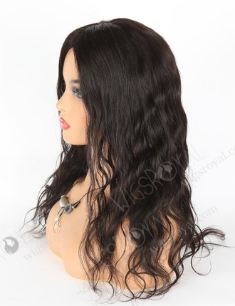 In Stock Malaysian Virgin Hair 16" Natural Straight Natural Color Silk Top Glueless Wig GL-03021