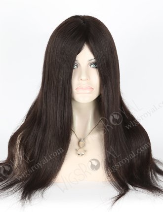 In Stock Malaysian Virgin Hair 20" Straight Natural Color Silk Top Glueless Wig GL-03028