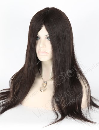 In Stock Malaysian Virgin Hair 20" Straight Natural Color Silk Top Glueless Wig GL-03023