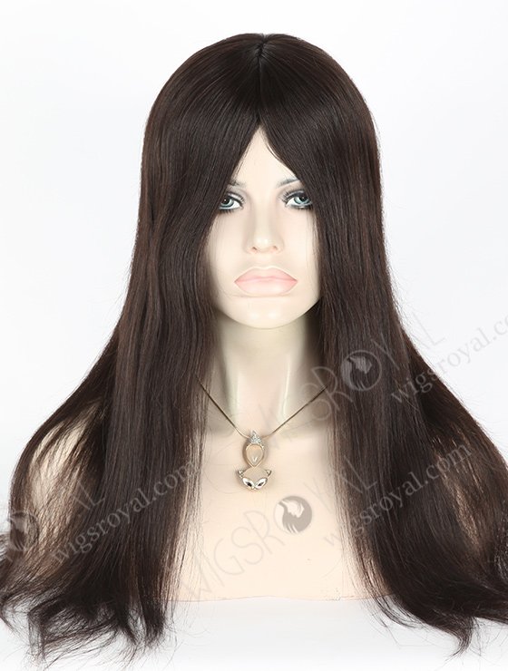 In Stock Malaysian Virgin Hair 18" Straight Natural Color Silk Top Glueless Wig GL-03014-1466
