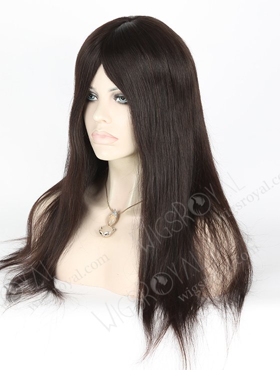 In Stock Malaysian Virgin Hair 18" Straight Natural Color Silk Top Glueless Wig GL-03014-1467