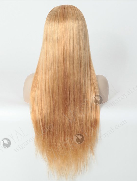 Long Straight Dark Roots Human Hair Blonde Wigs WR-LW-040-1602