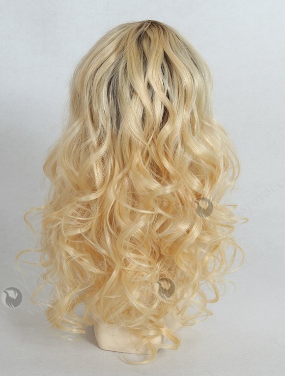 Dark Roots Human Hair Blonde Wigs WR-LW-038-1591