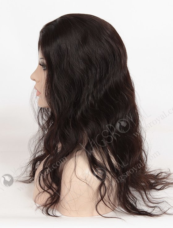In Stock Brazilian Virgin Hair 18" Natural Wave Natural Color Silk Top Glueless Wig GL-04029-1778