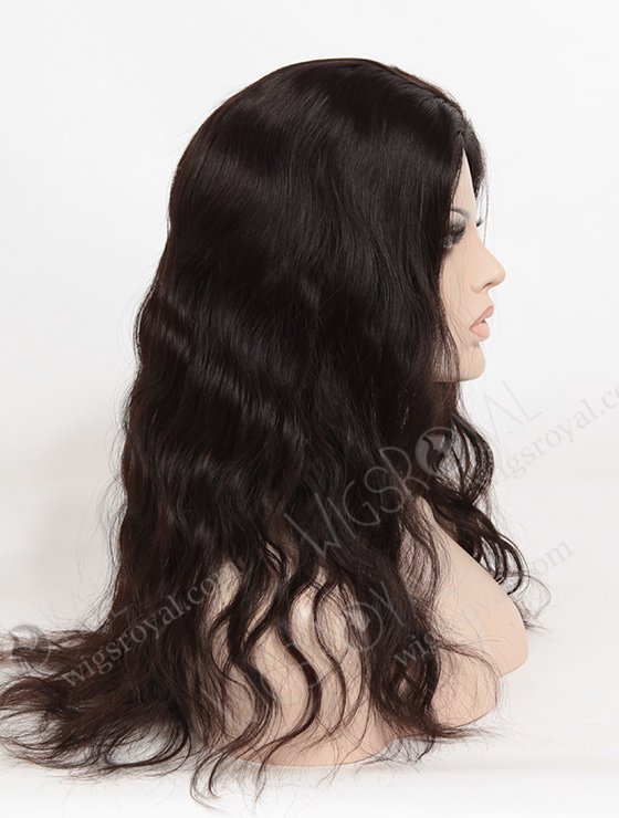 In Stock Brazilian Virgin Hair 18" Natural Wave Natural Color Silk Top Glueless Wig GL-04029-1780
