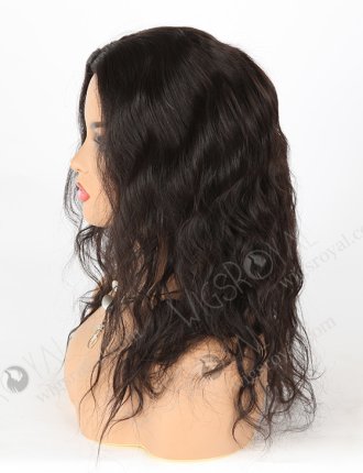 In Stock Brazilian Virgin Hair 14" Natural Wave Natural Color Silk Top Glueless Wig GL-04070