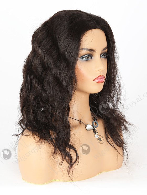 In Stock Brazilian Virgin Hair 14" Natural Wave Natural Color Silk Top Glueless Wig GL-04070-1687