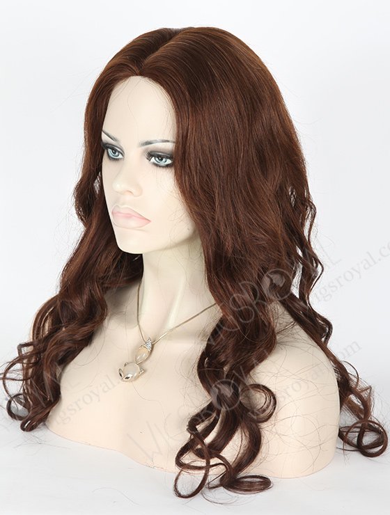 In Stock Brazilian Virgin Hair 18" Loose Big Curl 3# Color Silk Top Glueless Wig GL-04016-1853