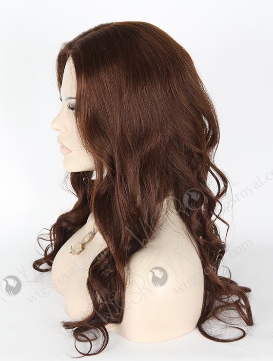 In Stock Brazilian Virgin Hair 18" Loose Big Curl 3# Color Silk Top Glueless Wig GL-04016-1854