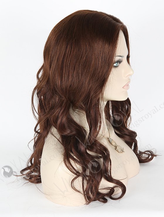 In Stock Brazilian Virgin Hair 18" Loose Big Curl 3# Color Silk Top Glueless Wig GL-04016-1858