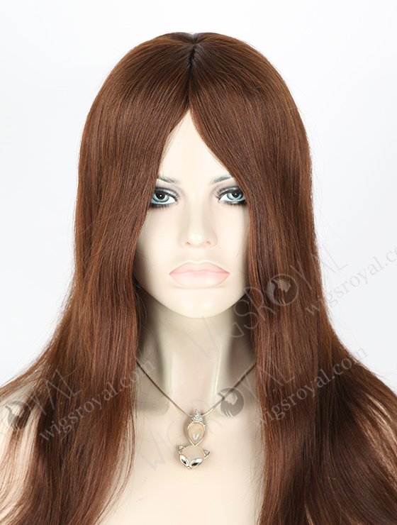 In Stock Brazilian Virgin Hair 18" Straight 3# Color Silk Top Glueless Wig GL-04017-1871