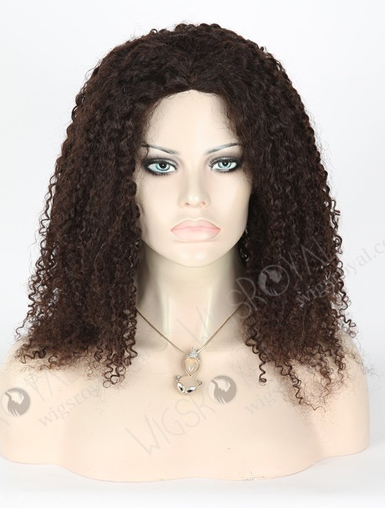 In Stock Brazilian Virgin Hair 18" Tightest Curl Natural Color Full Lace Glueless Wig GL-04050-2007