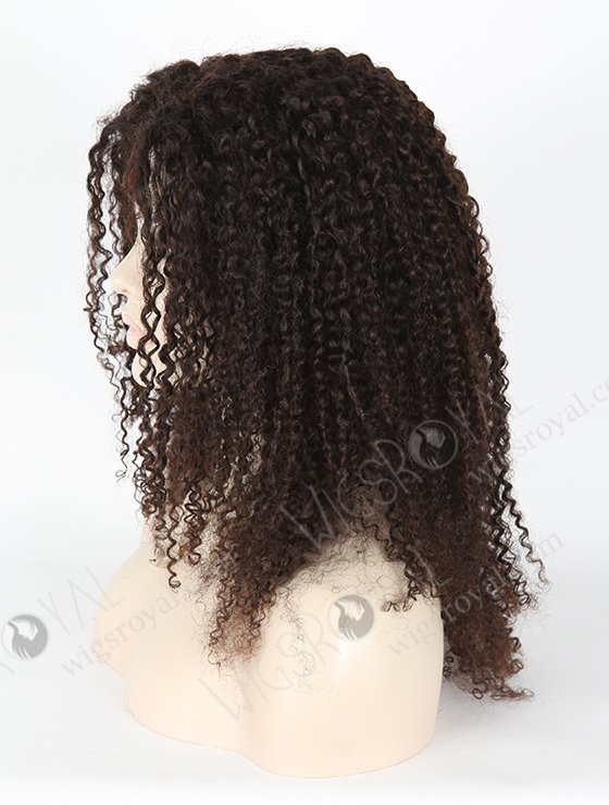 In Stock Brazilian Virgin Hair 18" Tightest Curl Natural Color Full Lace Glueless Wig GL-04050-2009