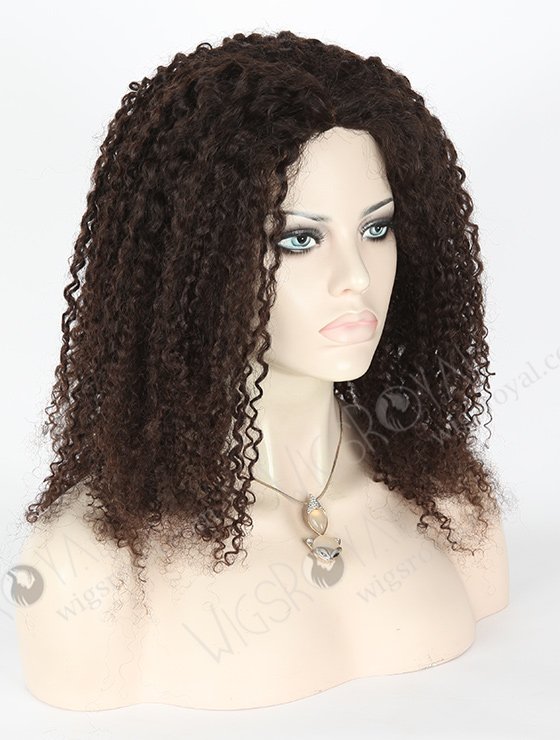 In Stock Brazilian Virgin Hair 18" Tightest Curl Natural Color Full Lace Glueless Wig GL-04050-2010