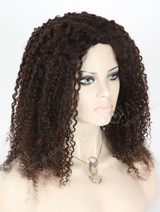 In Stock Brazilian Virgin Hair 18" Tightest Curl Natural Color Full Lace Glueless Wig GL-04050-2011