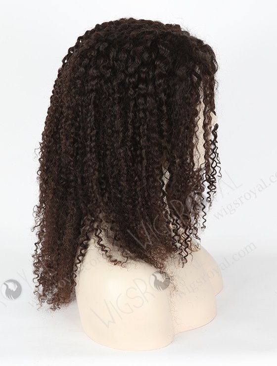 In Stock Brazilian Virgin Hair 18" Tightest Curl Natural Color Full Lace Glueless Wig GL-04050-2012