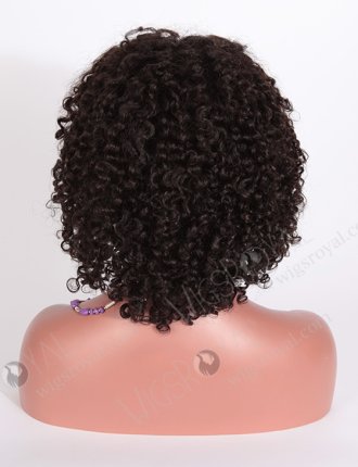 In Stock Brazilian Virgin Hair 14" Tight Curl Natural Color Full Lace Glueless Wig GL-04003