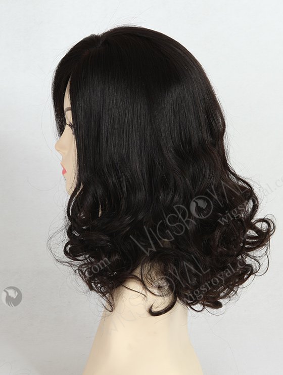 In Stock Brazilian Virgin Hair 16" Straight with Curl Tip Natural Color Full Lace Glueless Wig GL-04040-1980