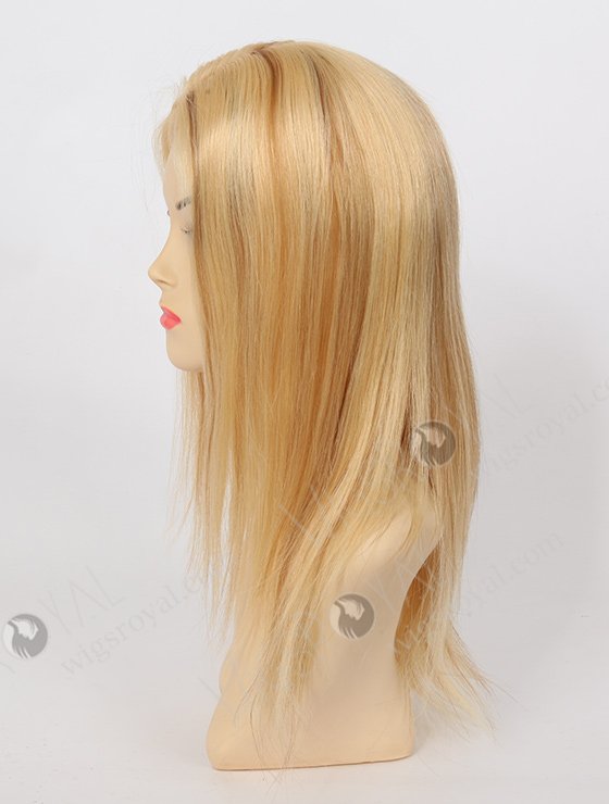 In Stock European Virgin Hair 14" Straight Color 22# with 8# Highlights Silk Top Glueless Wig GL-08007-2374