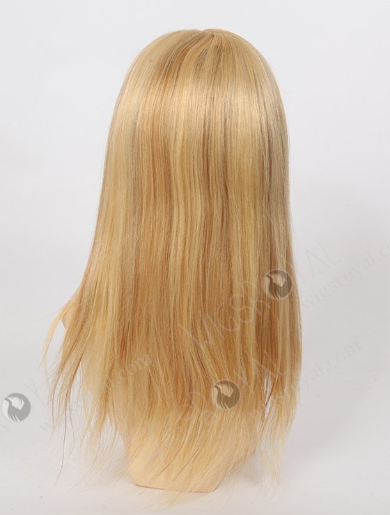 In Stock European Virgin Hair 14" Straight Color 22# with 8# Highlights Silk Top Glueless Wig GL-08007-2375