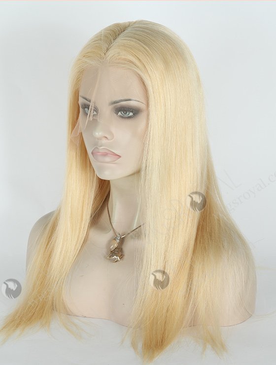 In Stock Brazilian Virgin Hair 18" Straight 22#/613# Highlights Color Lace Front Wig MLF-04020-2183