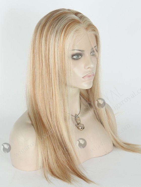 In Stock Brazilian Virgin Hair 18" Straight 60#/8a# Highlights Color Lace Front Wig MLF-04014-2127