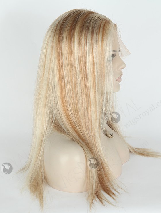 In Stock Brazilian Virgin Hair 18" Straight 60#/8a# Highlights Color Lace Front Wig MLF-04014-2129