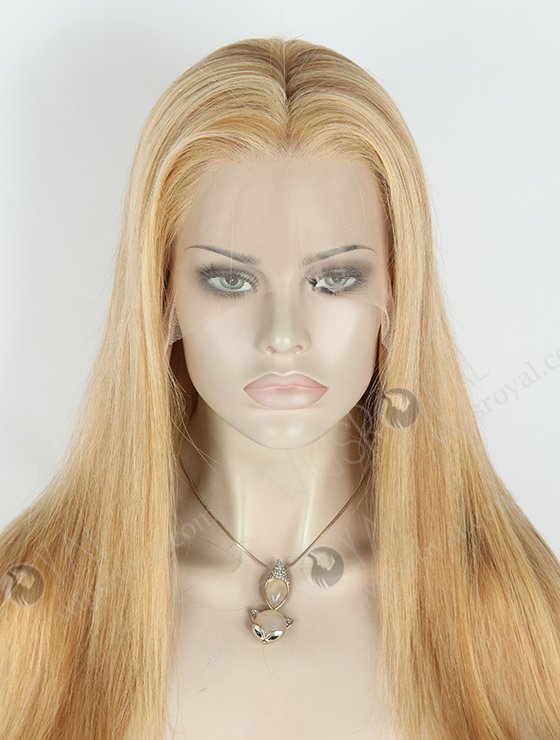 In Stock Brazilian Virgin Hair 18" Straight 27#/8a# Highlights Color Lace Front Wig MLF-04015-2134