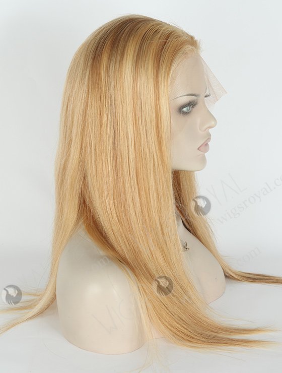In Stock Brazilian Virgin Hair 18" Straight 27#/8a# Highlights Color Lace Front Wig MLF-04015-2137