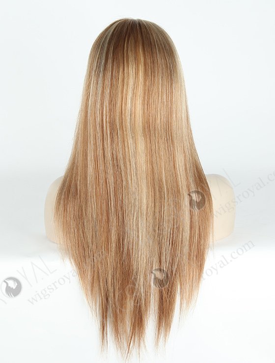 In Stock Brazilian Virgin Hair 18" Straight 9#/10# Evenly Blended With 22# Highlights Color Lace Front Wig MLF-04013-2120
