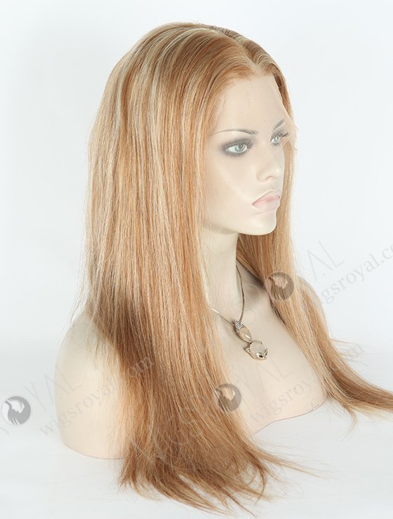In Stock Brazilian Virgin Hair 18" Straight 8a#/22# Highlights Color Lace Front Wig MLF-04009-2089