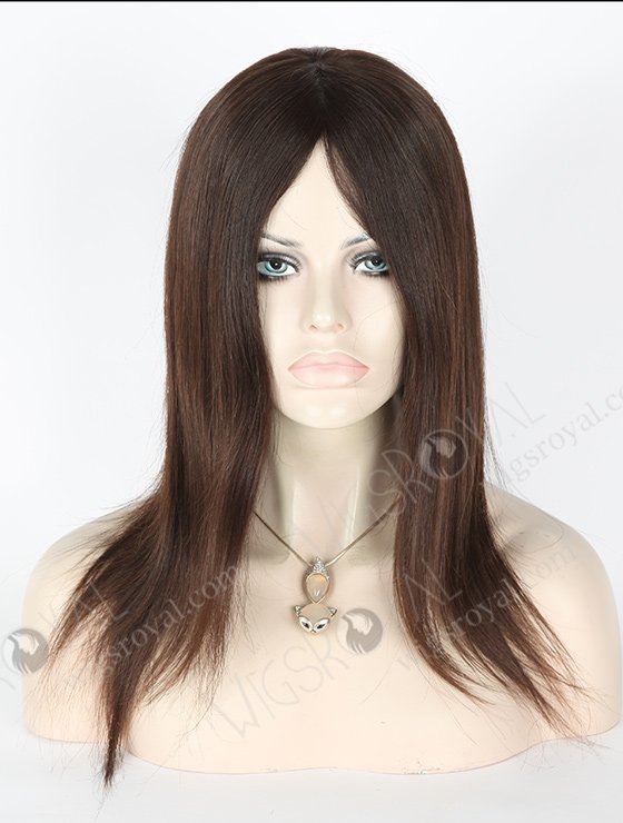 In Stock European Virgin Hair 14" Straight Natural Color Silk Top Glueless Wig GL-08024-2404
