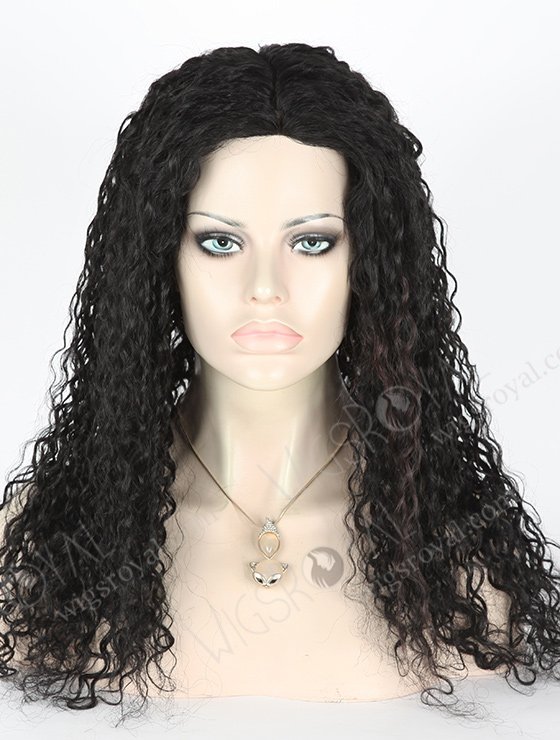 In Stock Brazilian Virgin Hair 20" Tight Curl 10mm 1# Color Silk Top Glueless Wig GL-04048-2267