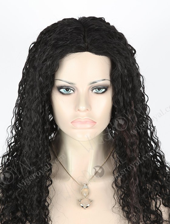 In Stock Brazilian Virgin Hair 20" Tight Curl 10mm 1# Color Silk Top Glueless Wig GL-04048-2268