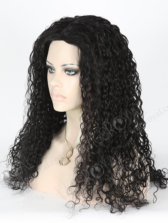 In Stock Brazilian Virgin Hair 20" Tight Curl 10mm 1# Color Silk Top Glueless Wig GL-04048-2269