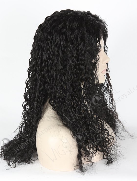 In Stock Brazilian Virgin Hair 20" Tight Curl 10mm 1# Color Silk Top Glueless Wig GL-04048-2271