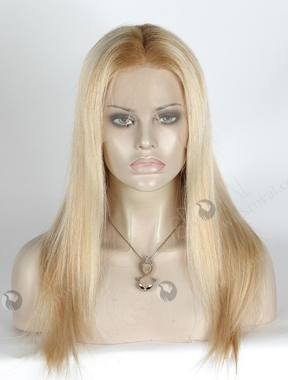 In Stock Brazilian Virgin Hair 16" Straight T8/60/25/8# highlights Lace Front Wig MLF-04022-2201