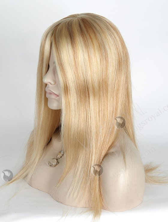 Lovely Blonde with Brown Highlights Glueless Female Wigs 14 Inch GL-08080-2305