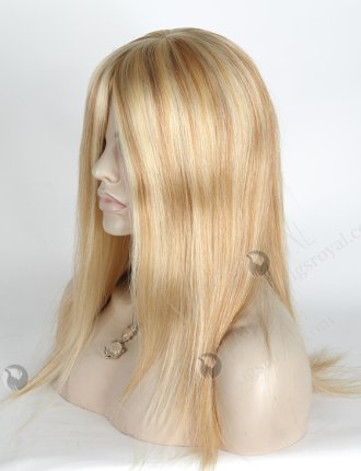 Lovely Blonde with Brown Highlights Glueless Female Wigs 14 Inch GL-08080
