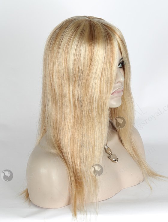 Lovely Blonde with Brown Highlights Glueless Female Wigs 14 Inch GL-08080-2304