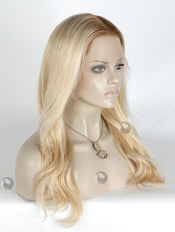 In Stock Brazilian Virgin Hair 18" Slight Wave T8/60/25/8# highlights Lace Front Wig MLF-04025-2234