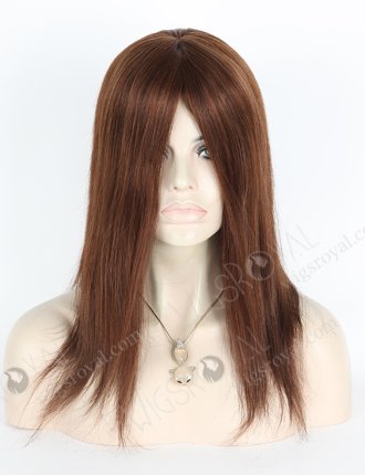 Full Head Brown Hair Wig for Ladies 14 Inch Best Glueless Human Hair Wigs Websites GL-08078