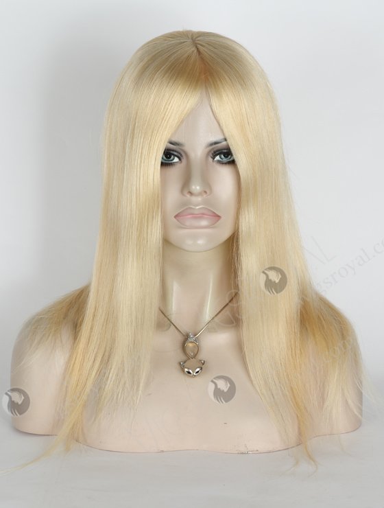 In Stock European Virgin Hair 14" Straight Color 613# Silk Top Glueless Wig GL-08082-2547