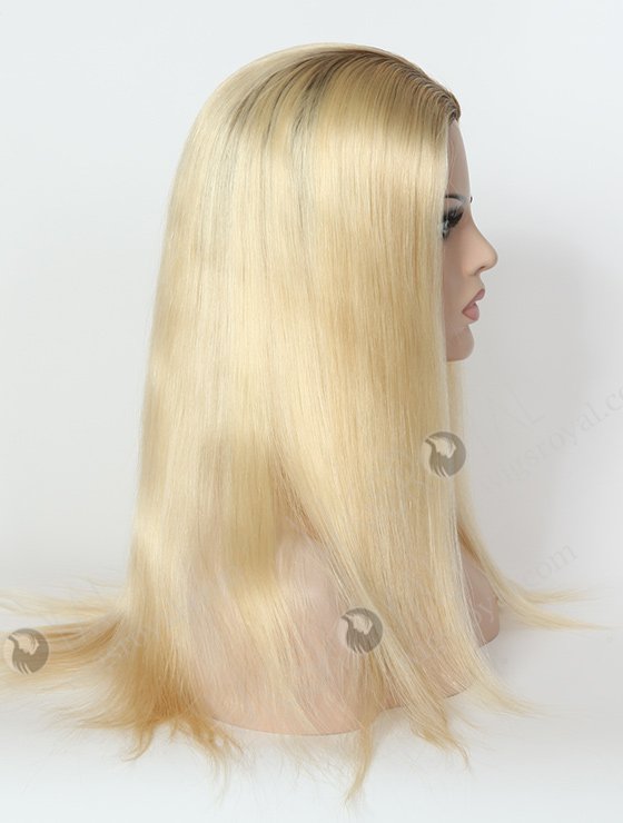 In Stock European Virgin Hair 18" Straight T9/613# Color Silk Top Glueless Wig GL-08010-2825