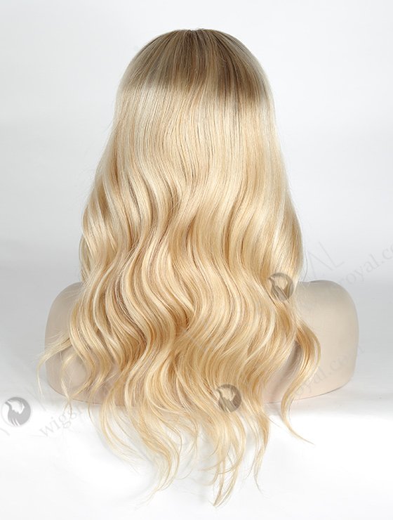In Stock European Virgin Hair 16" Slight Wave T8/60/25/8# Highlights Color Silk Top Glueless Wig GL-08084-2583